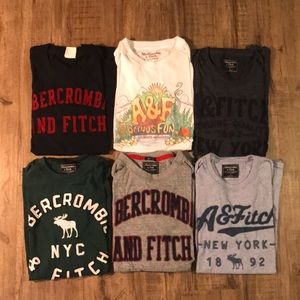 6 Abercrombie and Fitch T shirts
